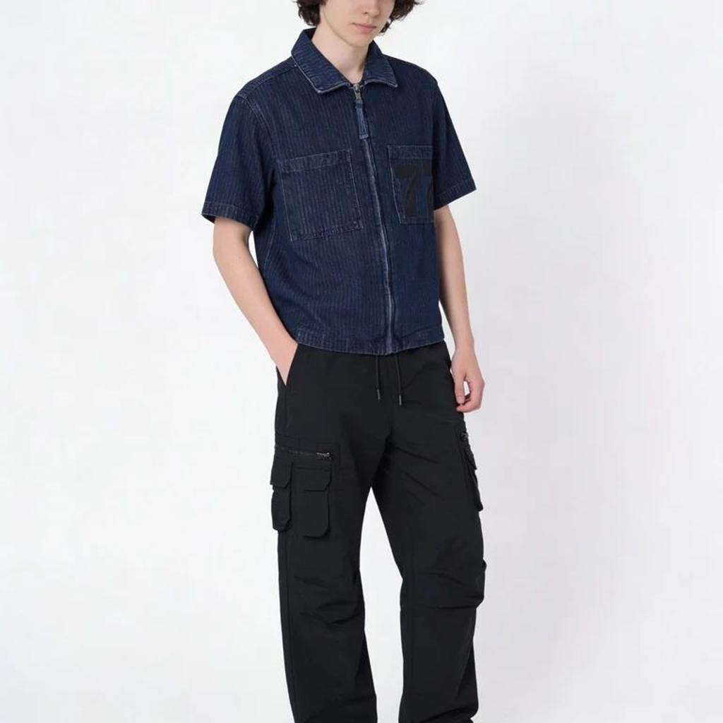 Y&F Kids Boys Dark Blue Zip-up Denim Shirt