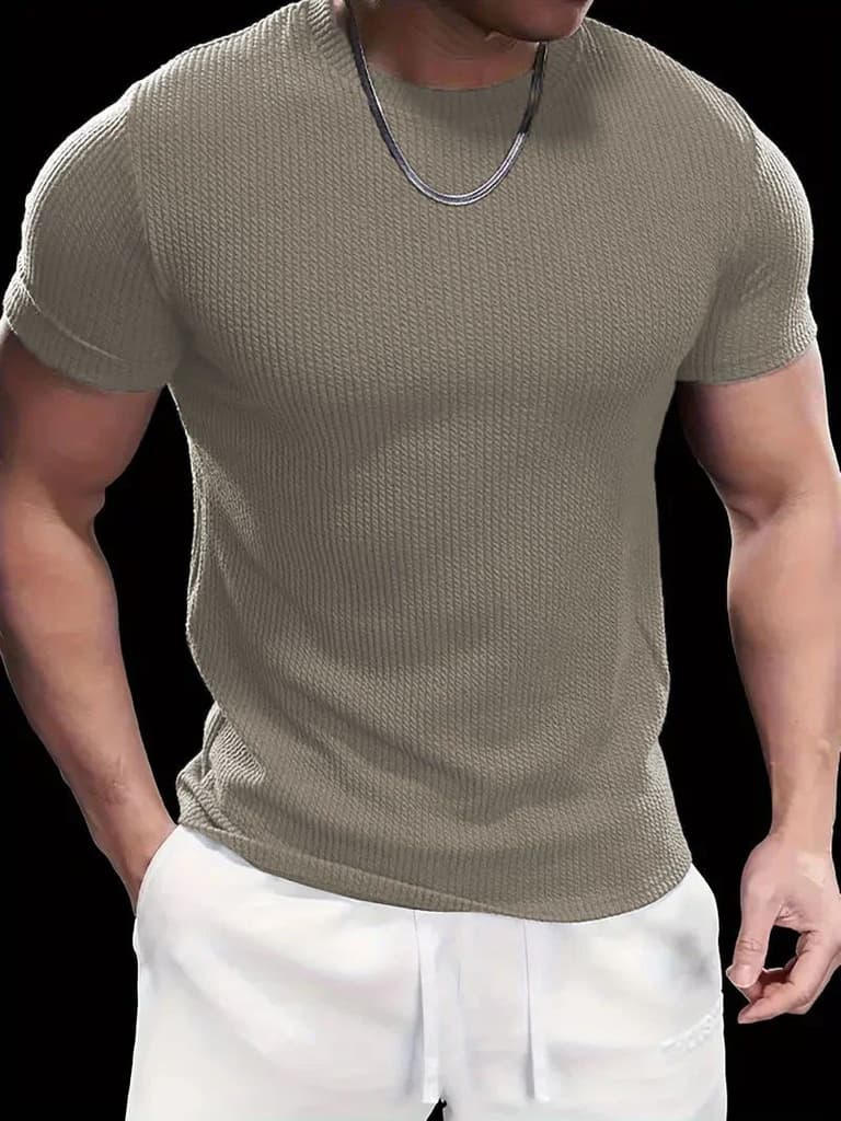 Premium Textured Round Neck T- Shirt — photo 10