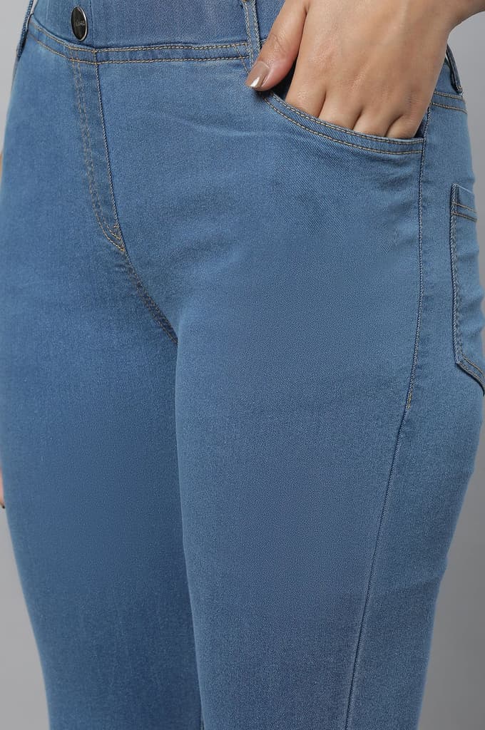 Ice Blue Denim Jeggings — photo 7