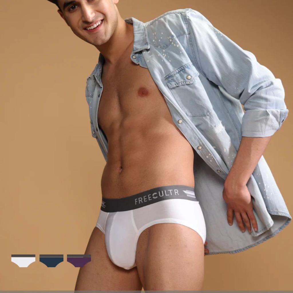 Men's Anti-Bacterial Micro Modal Brief in Contrast Waistband (Pack of 3)