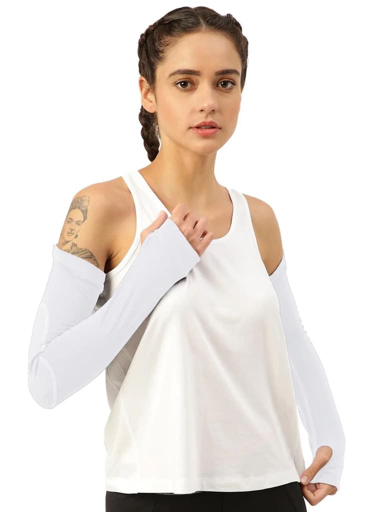 Unisex White Arm Sleeves (Pack of 1) — photo 5