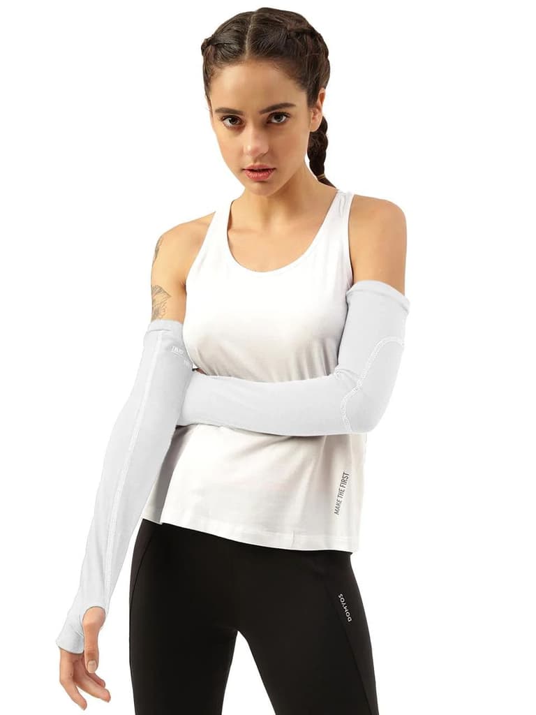 Unisex White Arm Sleeves (Pack of 1) — photo 3