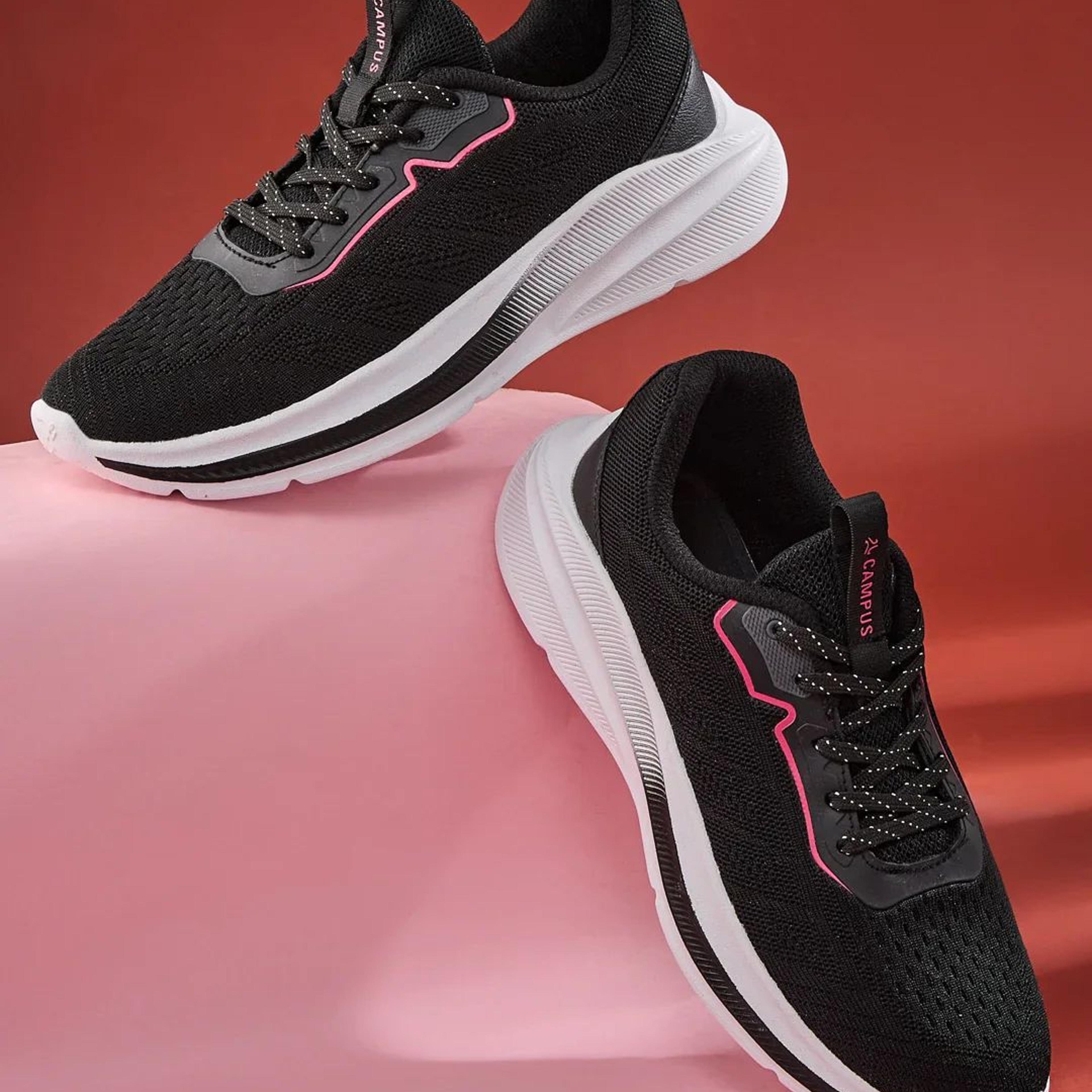 SPREE Black Women's Running Shoes