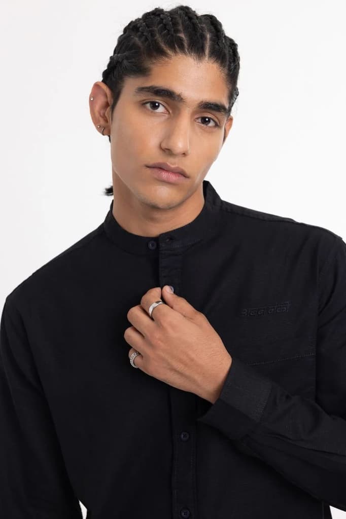 Linen Shirt // Black — photo 4