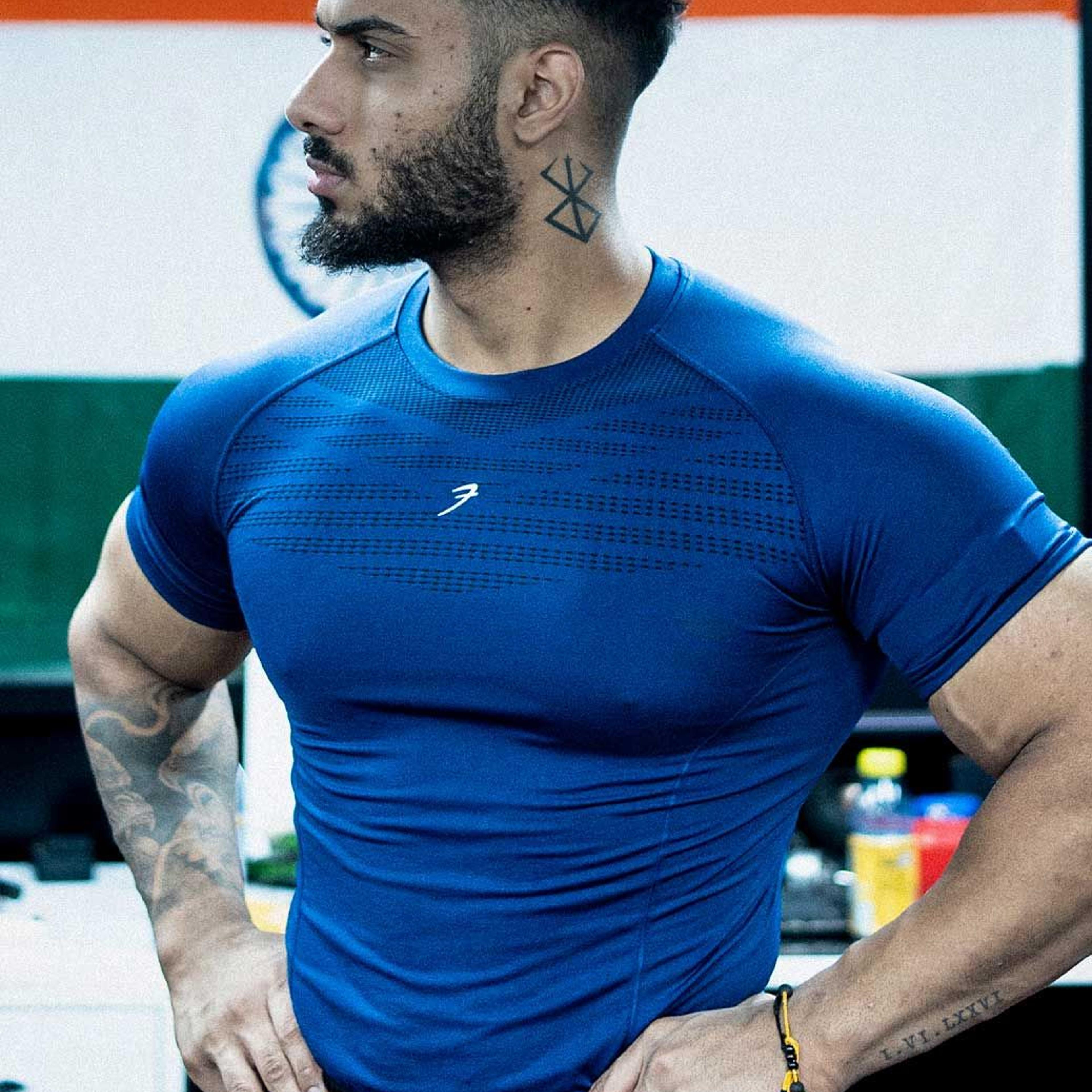 Power Seamless T-shirt Blue/Logo