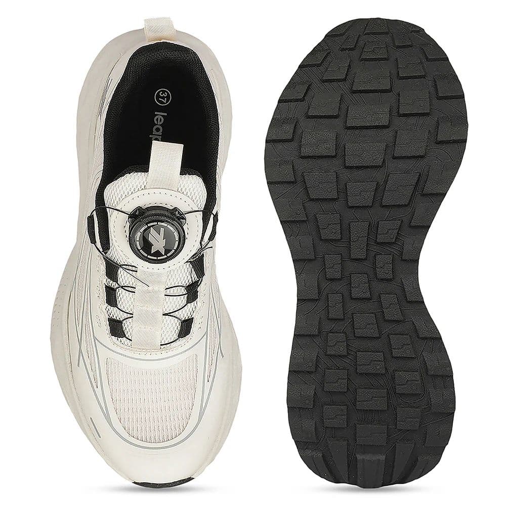 Leap7X ZQ-WFL-04 Off White Twist & Go Sports Non Lacing Walking Shoes for Women By Liberty — photo 4