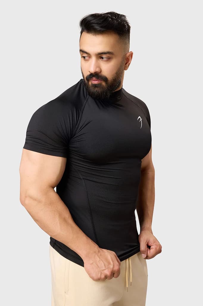 High Neck Compression T-shirt Black — photo 6