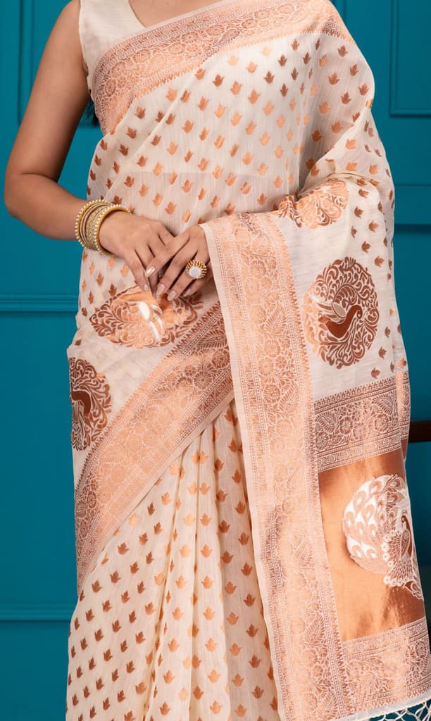 Mimosa Women's Woven Design Banarasi Style Art Silk Saree With Blouse Piece : SA00001808HWFREE — photo 3