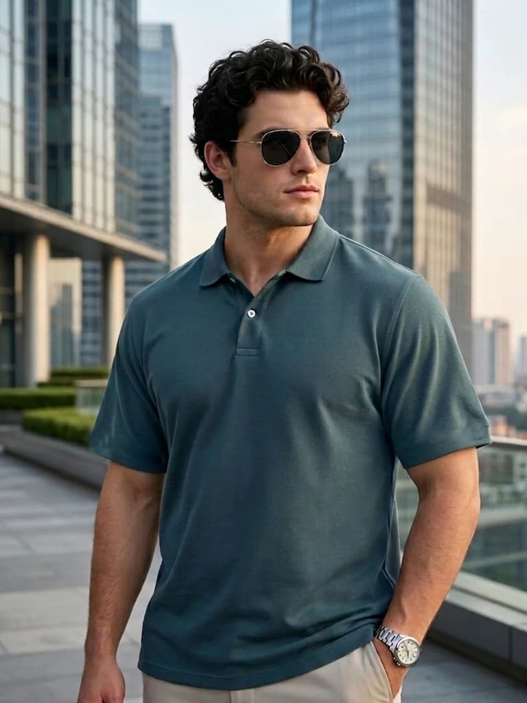 Plus Men's Dark Grey Solid Regular Fit Half Sleeve Cotton Polo T-Shirt — 2XL / Dark Grey