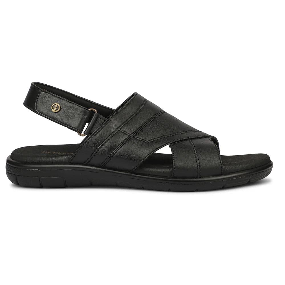 Healers MDG-1 Everyday Comfort Black Formal Sandal for Men by Liberty — photo 2