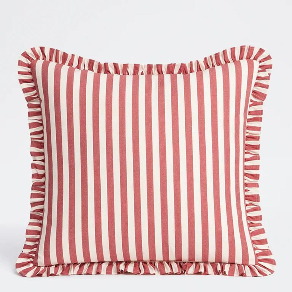 Westside Home Pink Stripe Pattern Cushion Cover