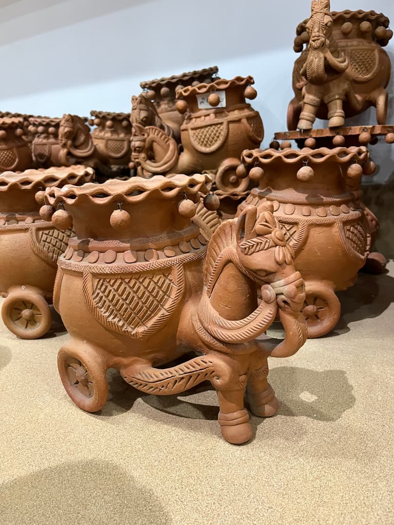 Clay Pottery Vase | Handcrafted | Ceramic | Brown