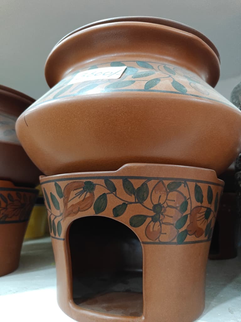 Beige Leather Vase | Decorative | Handcrafted | Unknown
