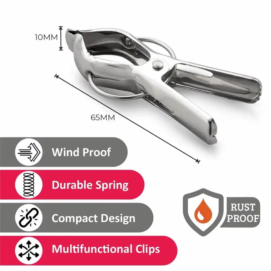Jatin Steel Cloth Clips | I-20 SS — photo 3
