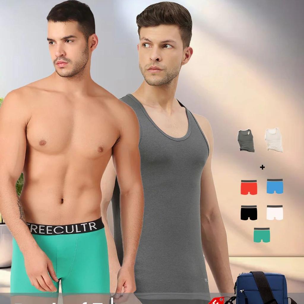Men's Innerwear set (Pack of 7) with Free Sling Bag