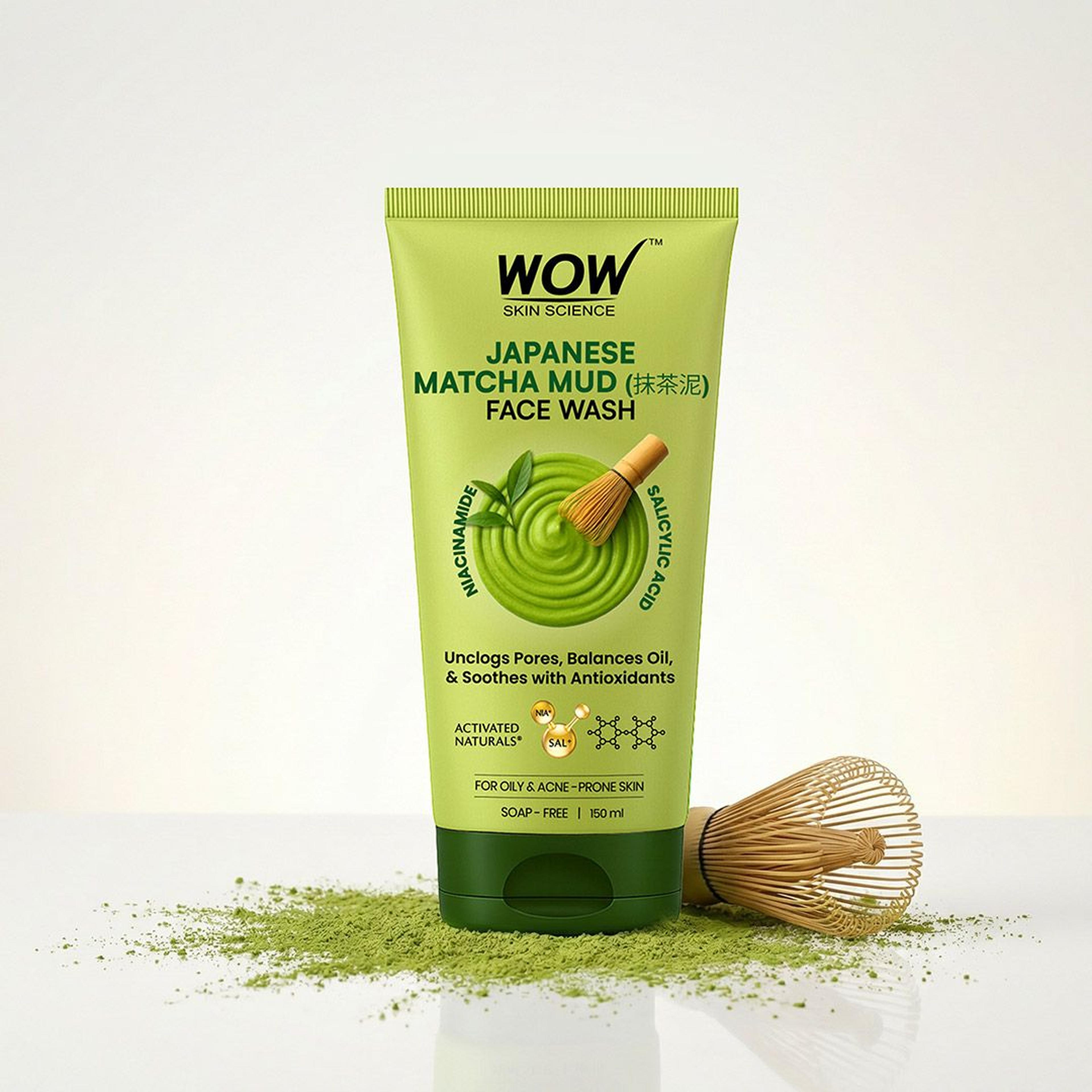 Japanese Matcha Mud Face Wash Purifies & Balances Oily Skin