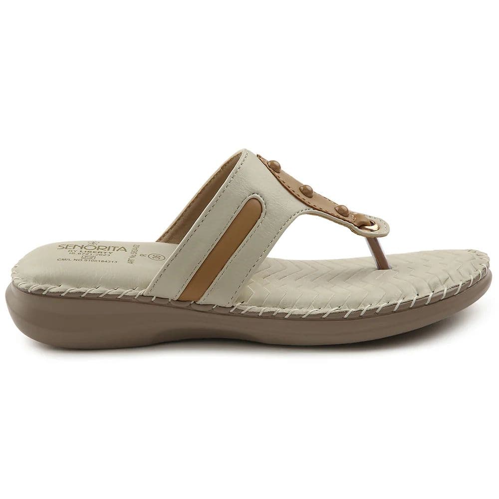 Senorita Cream Casual Slipper For Women S624-02 By Liberty — photo 2