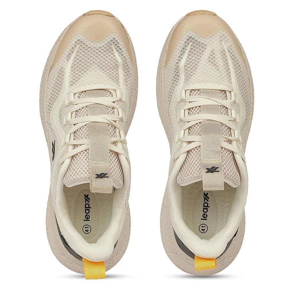 Leap7X ZQ-WFM-07 Beige Sports Non Lacing Walking Shoes for Men by Liberty — photo 8