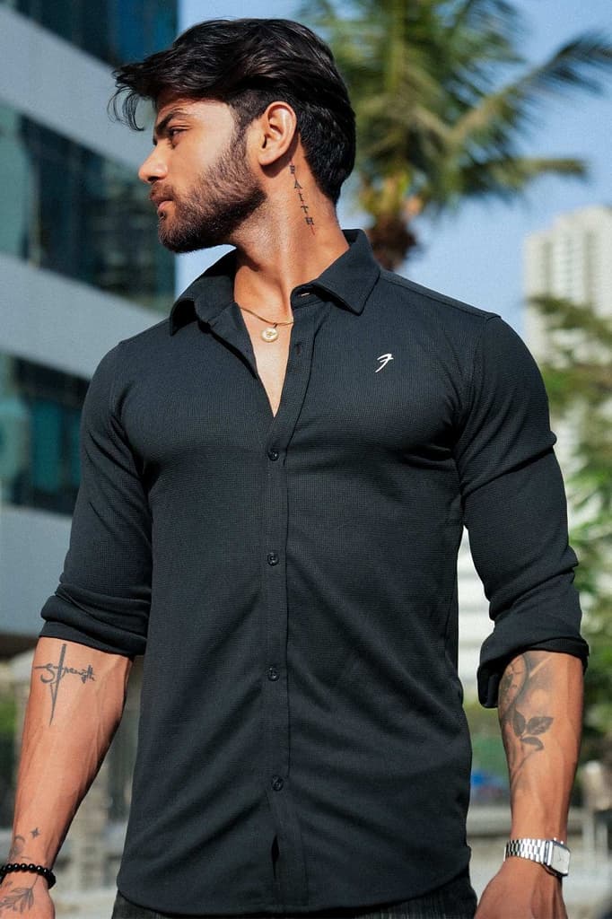 Foundation Fullsleeves Shirt Black — S