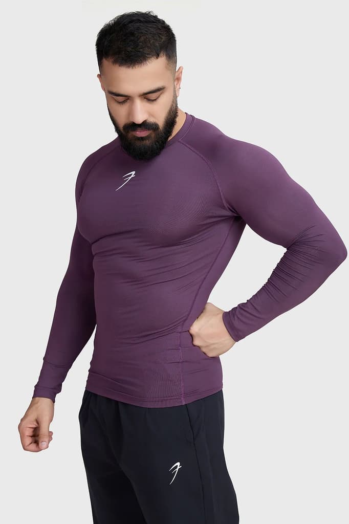 Compression Fullsleeves T-shirt Plum — photo 2