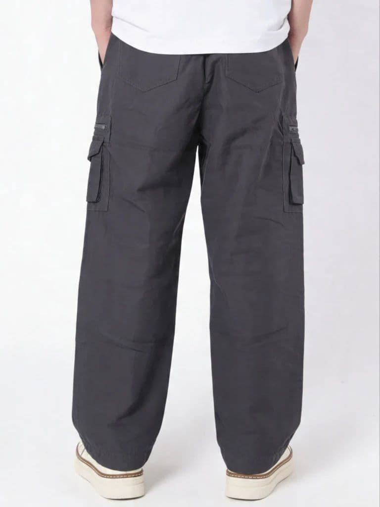 Y&F Kids Boys Olive Mid-Rise Cotton-Blend Cargo Pants — photo 3