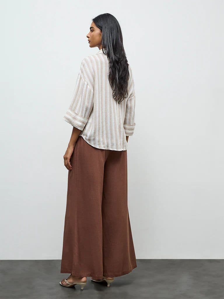 LOV Dark Brown High-Rise Pants — photo 4