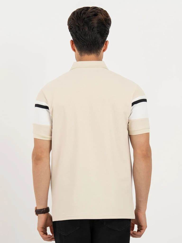 Polo T Shirts for Men in Beige | Classic Polo T Shirts — photo 3