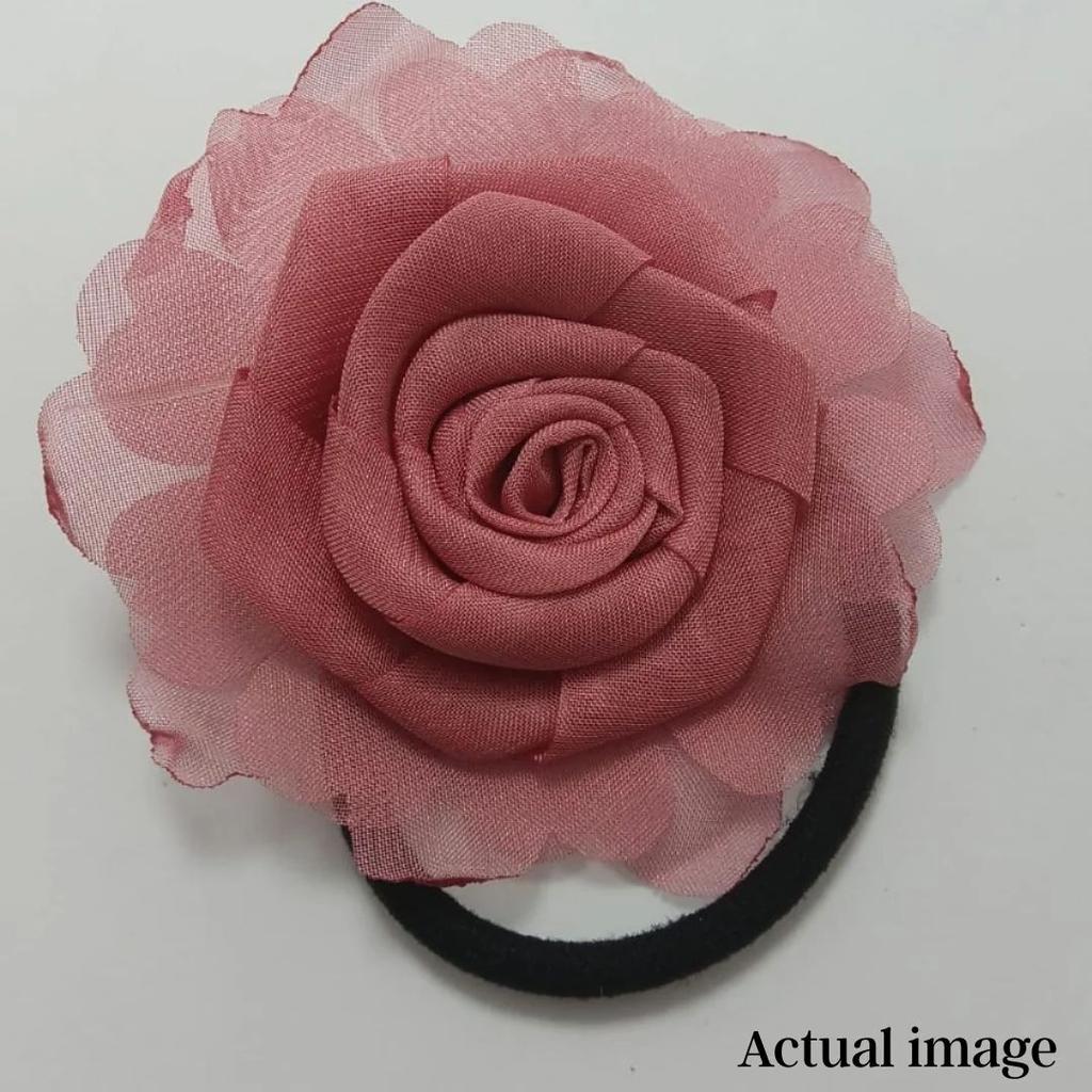 Fabric Rose Hair Tie For Women — photo 6