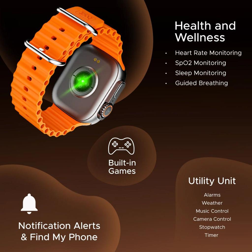 boAt Wave Aura | Smartwatch with 1.96" HD Display, 100+ Sports Modes, Functional Crown, Advanced BT Calling — photo 8