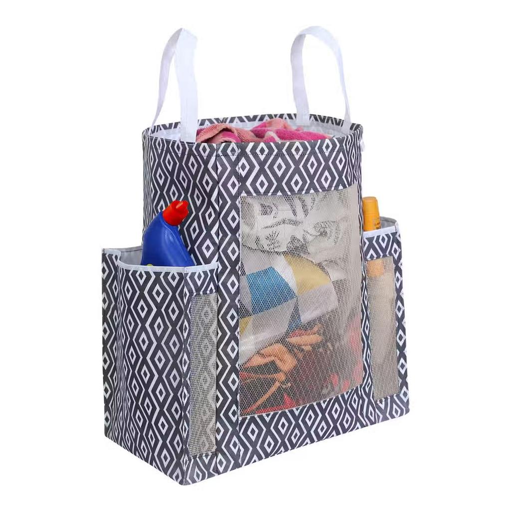 Prettykrafts Laundry Basket,Collapsible And With Side Pocket Black — photo 2