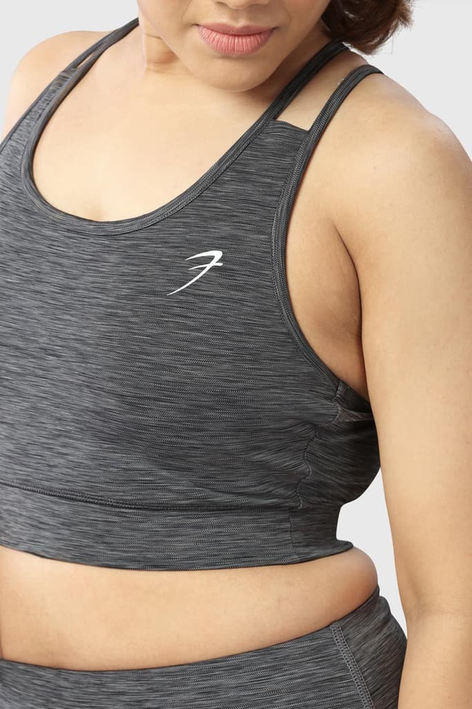 Essential Melange Sports Bra Grey — photo 4
