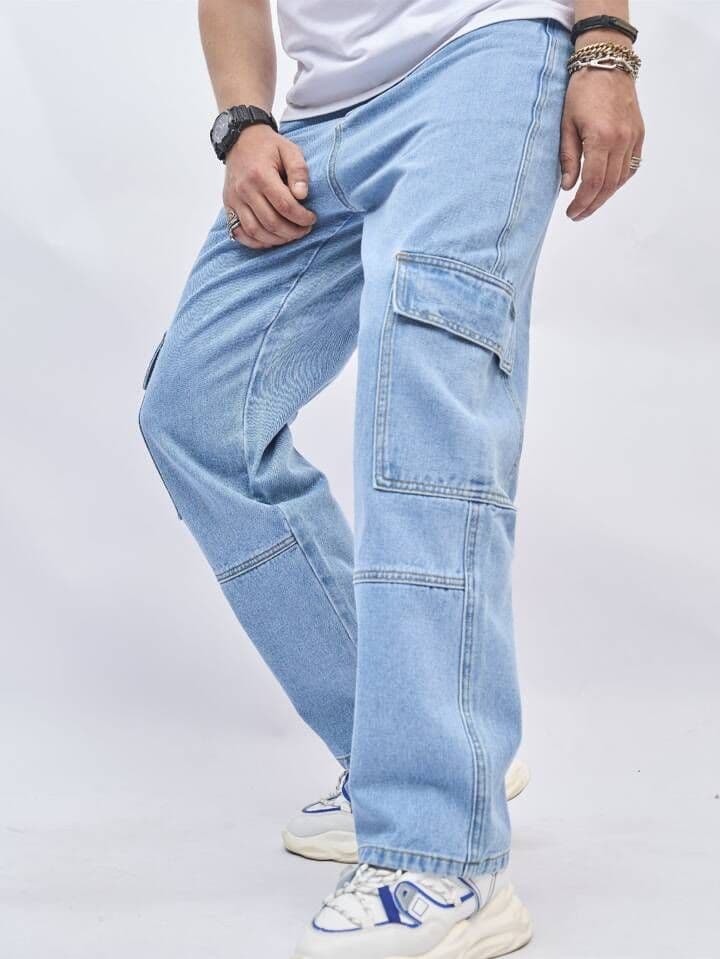 Light Blue Craftsman Cargo Jeans — photo 6