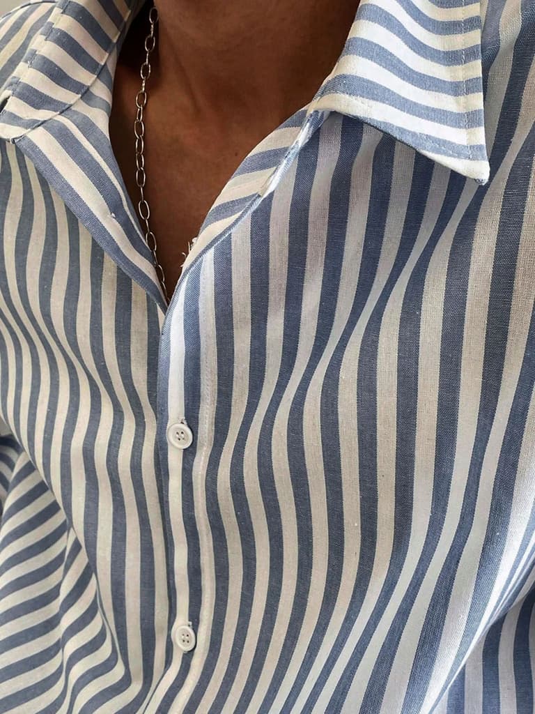 Modern Stripe Collared Shirt — photo 2