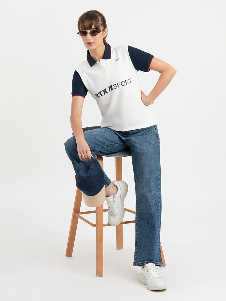 White Polo T Shirt for Women — photo 5