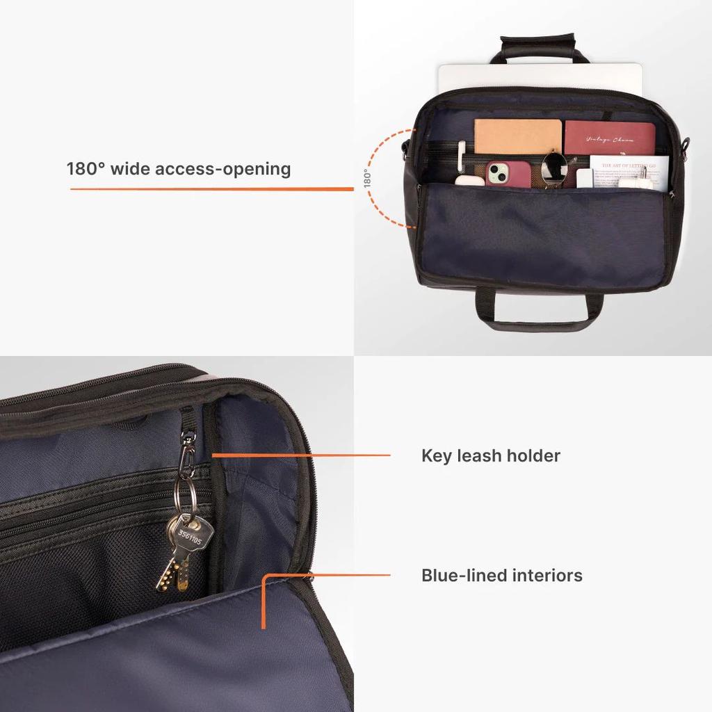 Cochin Cortado Office Laptop Bag (Black) — photo 8