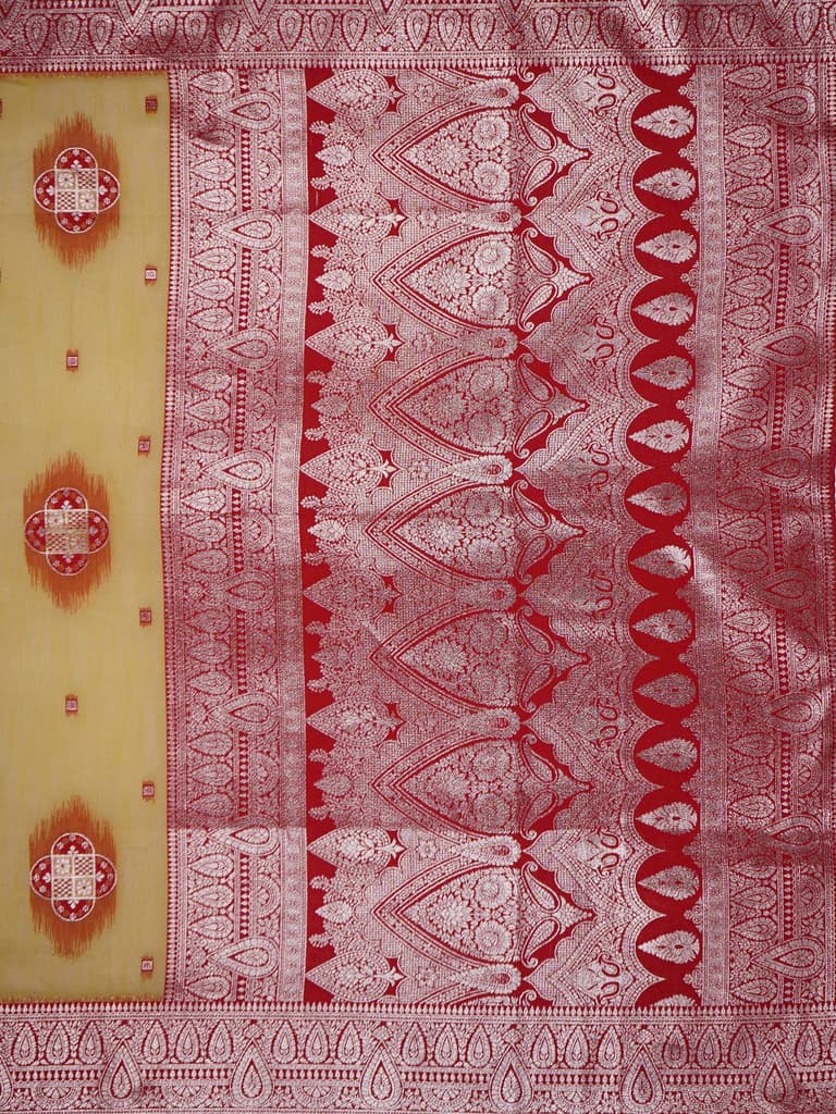 Mimosa Women's Woven Design Kanjivaram Style Art Silk Saree With Blouse Piece : SA00002066GDFREE — photo 6