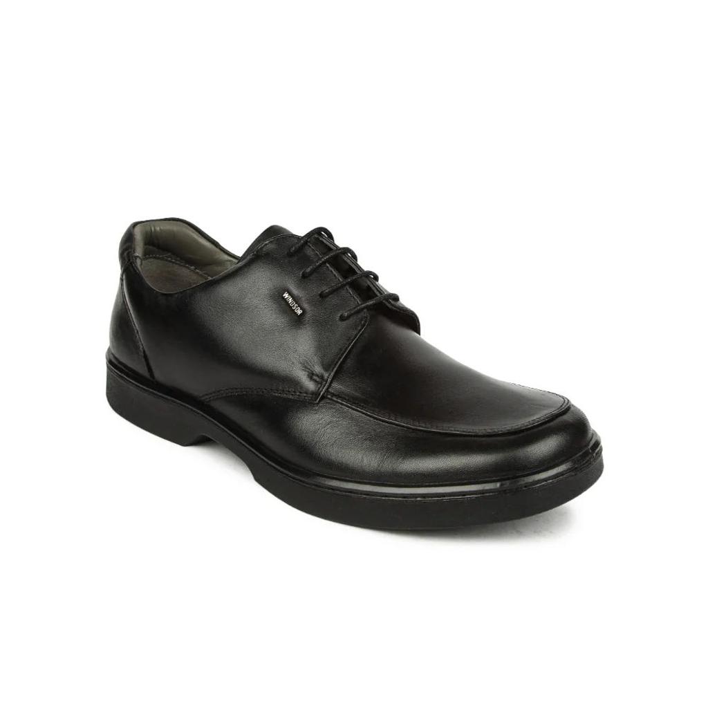 Windsor Black Lacing Formal Shoes For Men 2046-01 By Liberty