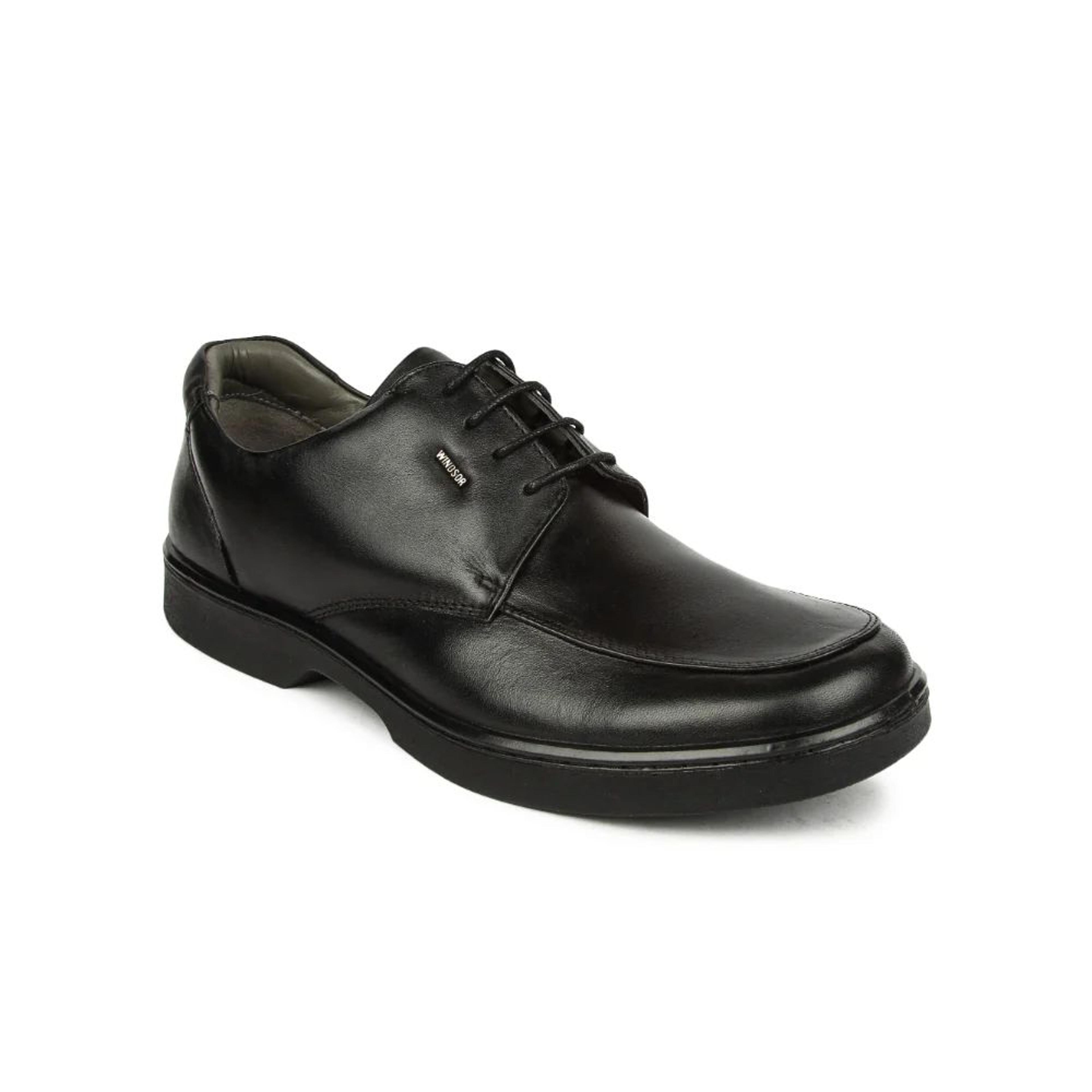 Windsor Black Lacing Formal Shoes For Men 2046-01 By Liberty