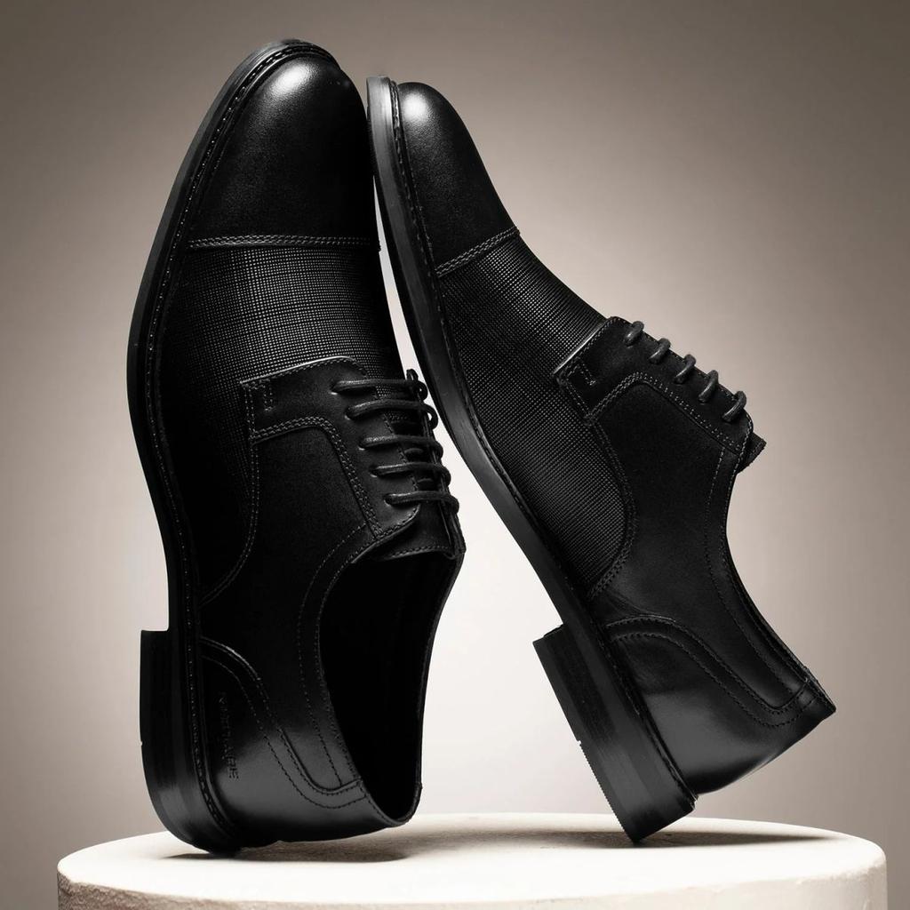 Derby Shoes for Men in Black | Formal Leather Shoes — photo 6