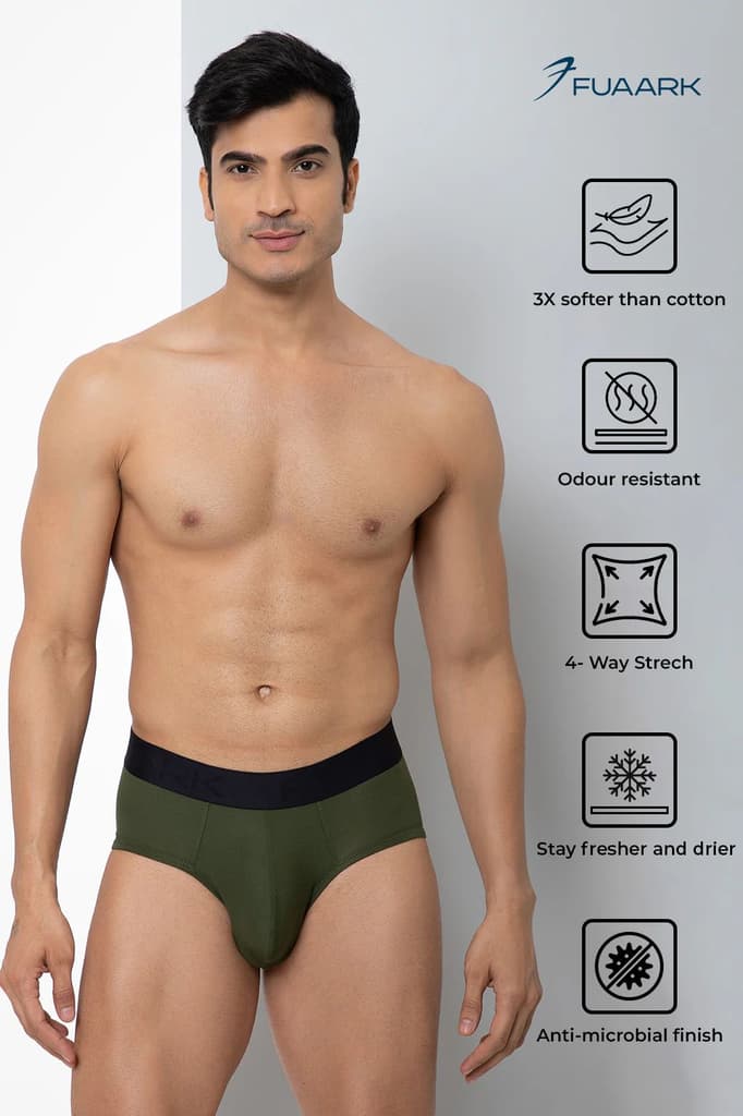 Ultra Soft Modal Briefs Classic Olive — photo 2
