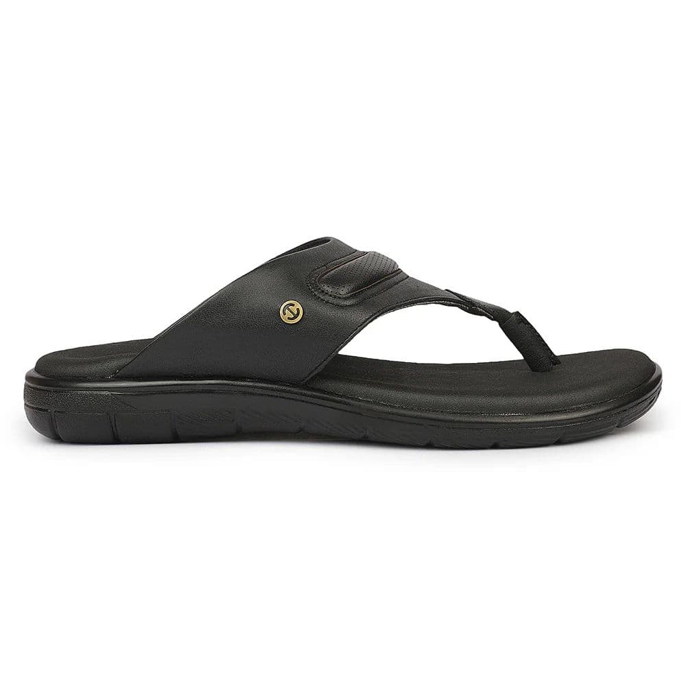 Healers MDG-3 Everyday Comfort Black Formal Slip on Slippers for Men By Liberty — photo 2