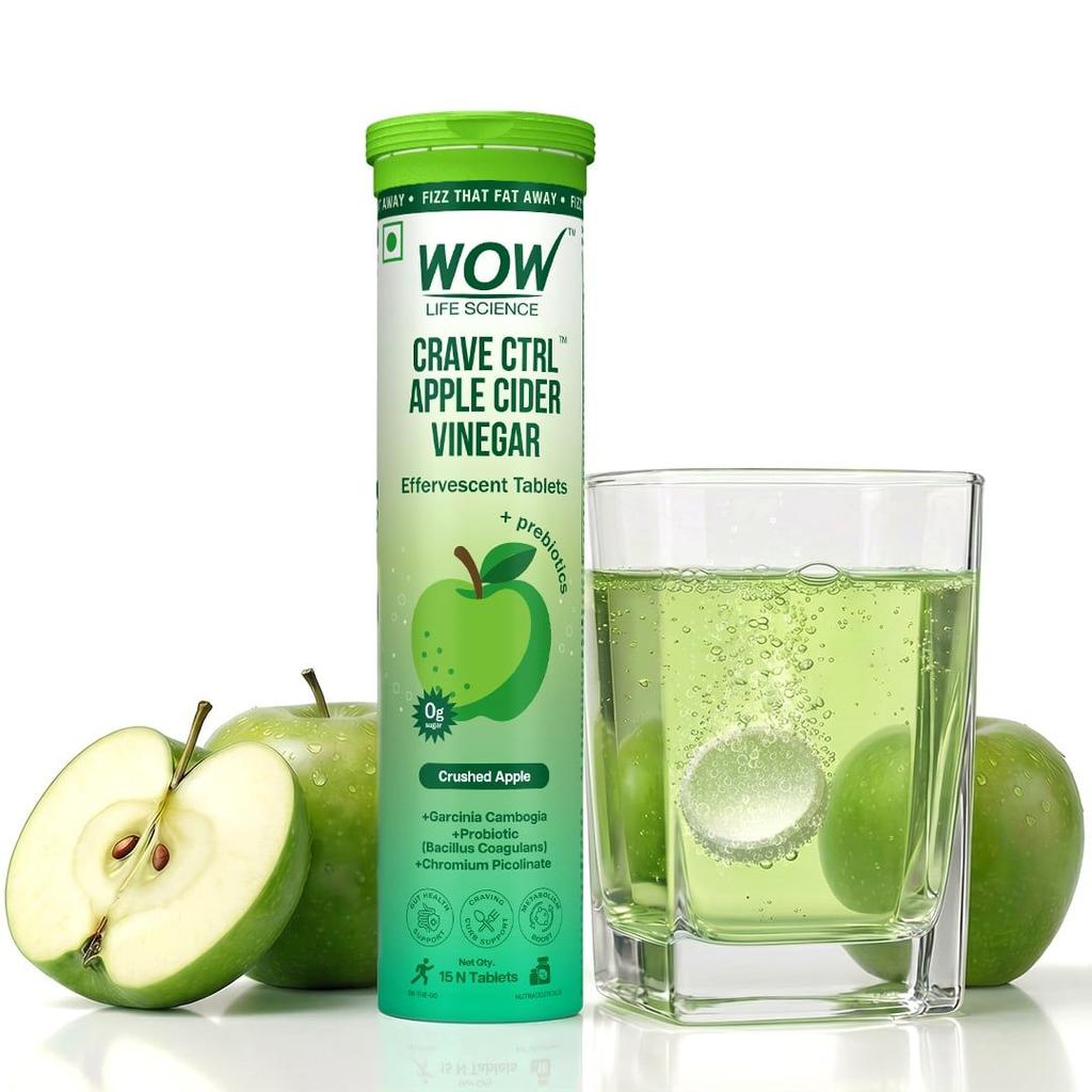 Crave Ctrl Apple Cider Vinegar Effervescent Tablets Weight & Craving