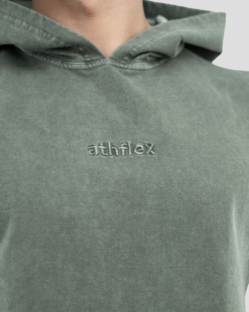 Acid Wash Sleeveless Hoodie — photo 4