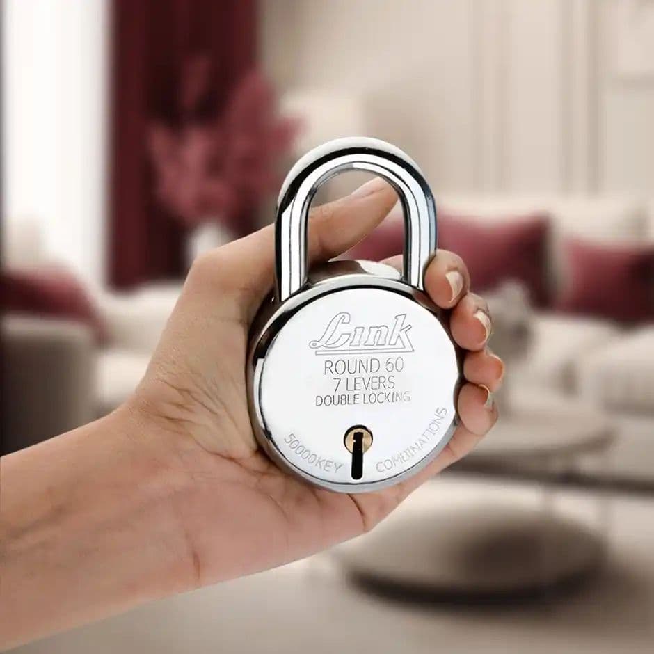 Link Stainless steel New Round 60 mm Padlock