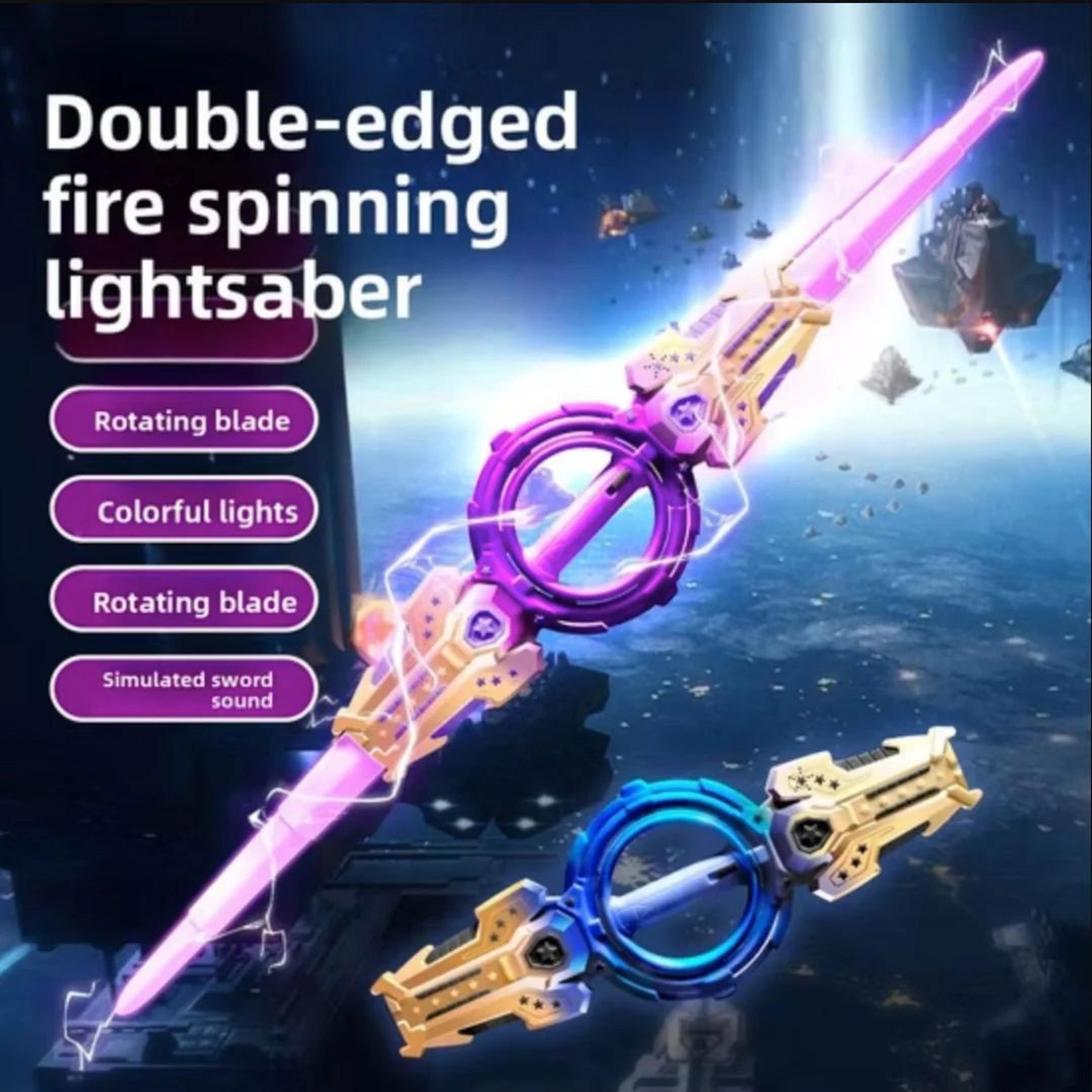 Double Edged Fire Spinning Lightsaber Toy