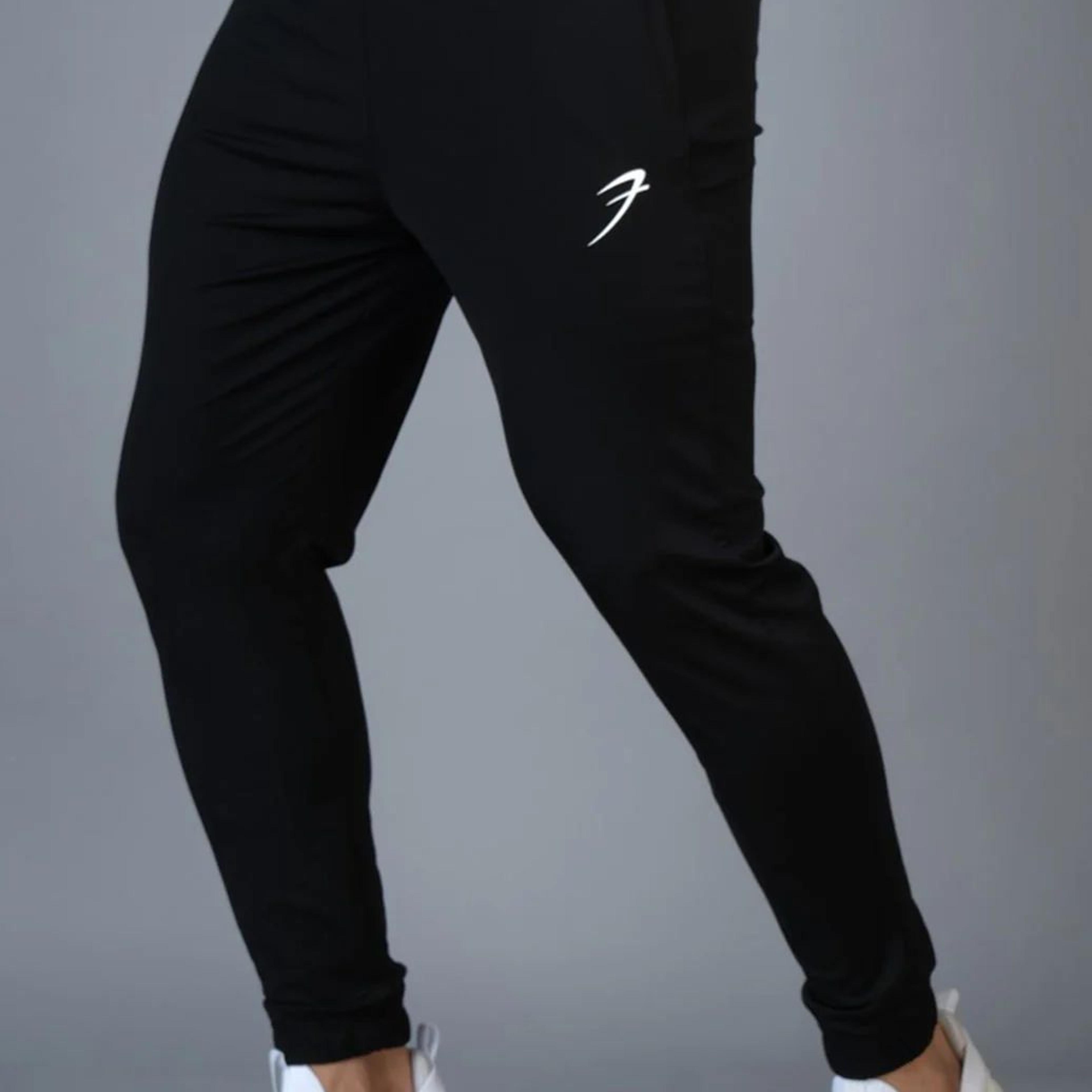 Identity Nylon Joggers Black