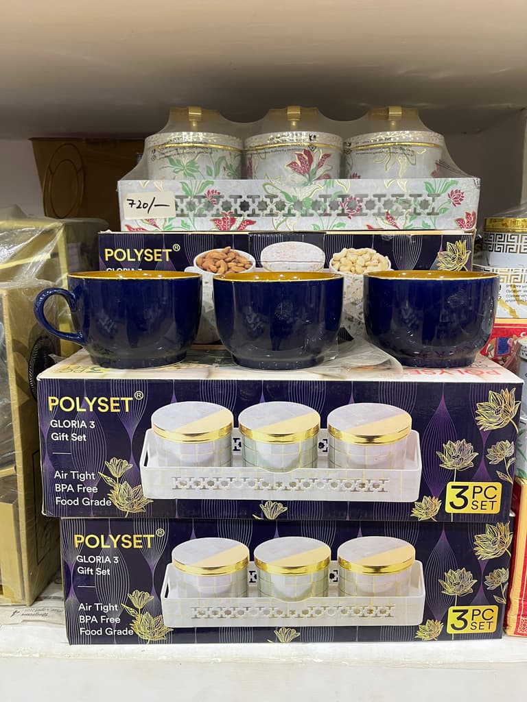 Polset 3-Pack Glass Coffee Mugs | Mug | Glass | Blue | White