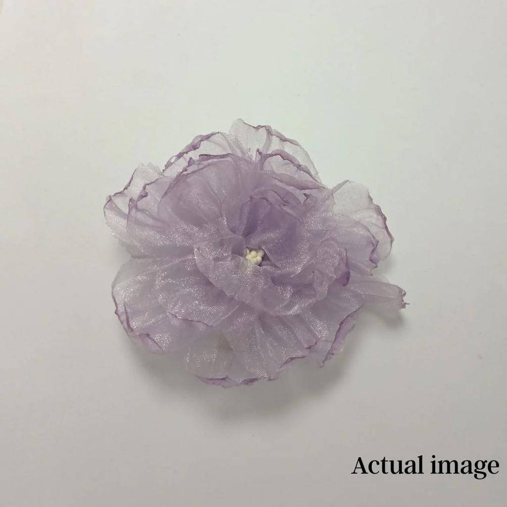 Camellia Flower Organza Hair Clip For Women — photo 4