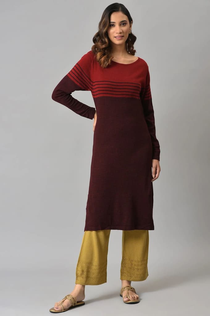 Gold Geometric Straight Fit Palazzo With Elasticated Waist — photo 5