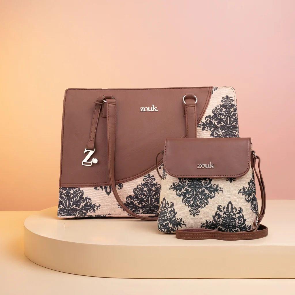 Mughal Motif Office Essential Bag & Mughal Motif Flap Sling Bag Combo